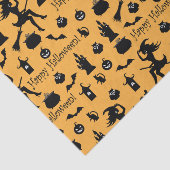 Orange Halloween-Silhouetten Seidenpapier (Ausschnitt)