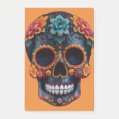 Orange Halloween Skull Post-it Klebezettel (Vorderseite)