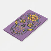 Orange Halloween Skull Post-it Klebezettel (angewinkelt)