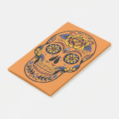 Orange Halloween Skull Post-it Klebezettel (angewinkelt)