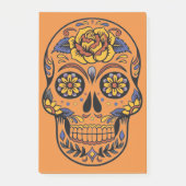 Orange Halloween Skull Post-it Klebezettel (Vorderseite)