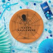 Orange Halloween Spider Web Paper Teller (Party)