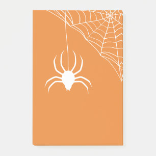 Orange Halloween Spiderweb Post-it Klebezettel