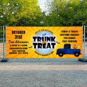 Orange Halloween Trunk oder Leckerei Truck Pumpkin Banner