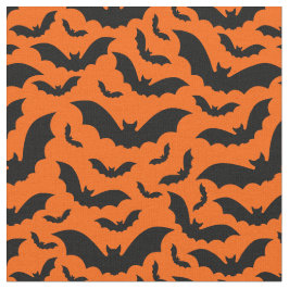 orange Halloween Vampir Fledermäuse gothic Stoff