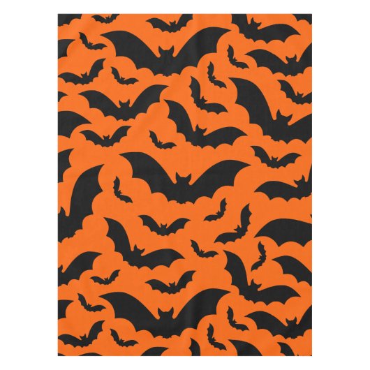orange Halloween Vampir Fledermäuse gothic Tischdecke (Vorderseite)