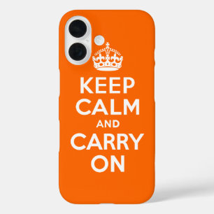 Orange halten Sie Ruhe und tragen Sie weiter iPhone 16 Hülle