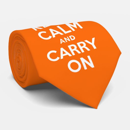 Orange halten Sie Ruhe und tragen Sie weiter Krawatte (Gerollt)