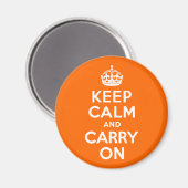 Orange halten Sie Ruhe und tragen Sie weiter Magnet (Vorderseite/Rückseite)