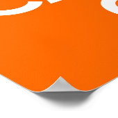 Orange halten Sie Ruhe und tragen Sie weiter Poster (Ecke)