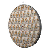Orange Hamster gemustertes Dartboard Dartscheibe (Vorderseite rechts)