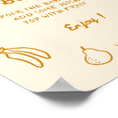 Orange Hand Drawn Mimosa Bar Poster (Ecke)