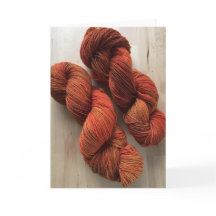 Orange Handdyed Garn-Gruß-Karte