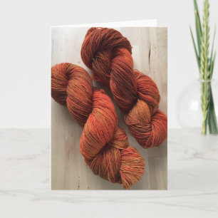 Orange Handdyed Garn-Gruß-Karte Karte