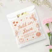 Orange Handgezeichnete Fall in Love Brautparty Geschenktütchen (Versiegelt)