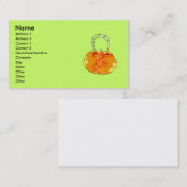 Orange Handtasche Visitenkarte (Vorne/Hinten)