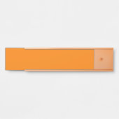 Orange Hanging Name Sign Türschild (Vorderseite )