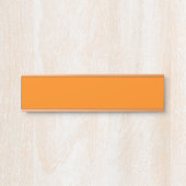 Orange Hanging Name Sign Türschild (Vorderseite )