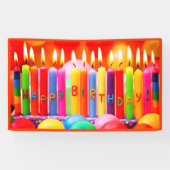 Orange Happy Birthday Banner (Horizontal)