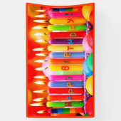 Orange Happy Birthday Banner (Vertikal)