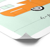 Orange Happy Camper Art Print 8 x 10 Poster (Ecke)