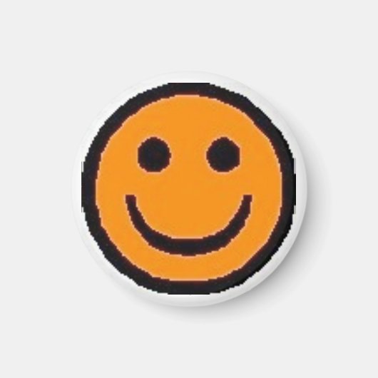 Orange Happy Face Magnet (Vorne)