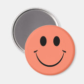 Orange Happy Face Magnet (Vorderseite/Rückseite)
