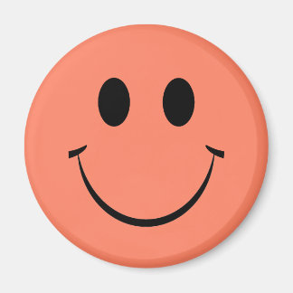 Orange Happy Face Magnet