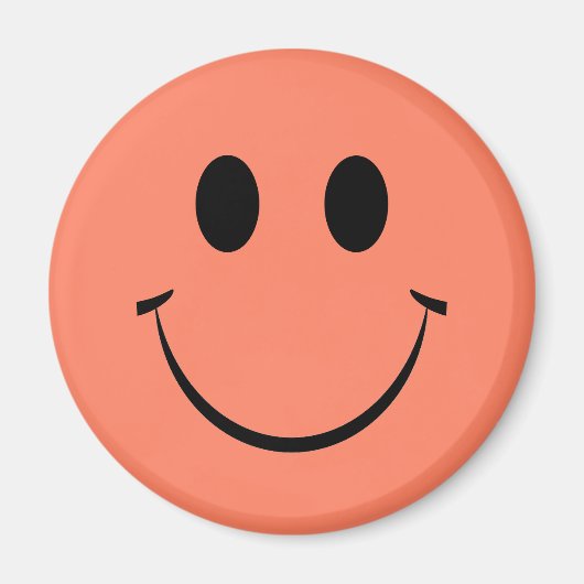 Orange Happy Face Magnet (Vorne)
