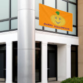 Orange Happy Halloween Banner (Äußeres Gebäude)