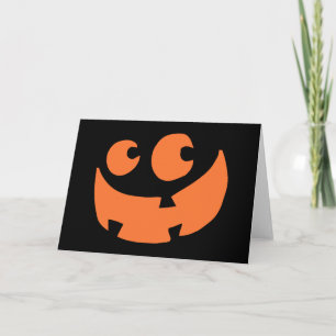 Orange Happy Halloween Kürbis Karte
