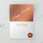 Orange Happy Holidays Karte (Innenseite)