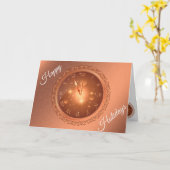 Orange Happy Holidays Karte (Gelbe Blume)