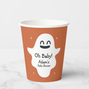 Orange Happy Niedlich Ghost Halloween Kinderdusche Pappbecher