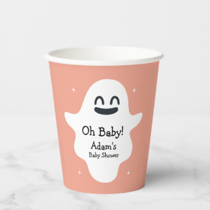 Orange Happy Niedlich Ghost Halloween Kinderdusche Pappbecher