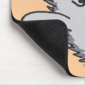 Orange Happy Niedlich Igel Mousepad (Ecke)