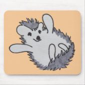 Orange Happy Niedlich Igel Mousepad (Vorne)