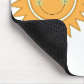 Orange Happy Sun Mousepad (Ecke)