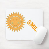 Orange Happy Sun Mousepad (Mit Mouse)