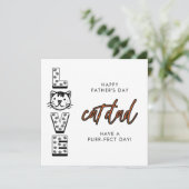 Orange Happy Vatertag vom Cat Purfect Karte (Stehend Vorderseite)