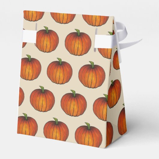 Orange Harvest Pumpkin Halloween Erntedank Fall Geschenkschachtel (Rückseite)