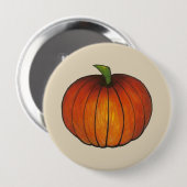 Orange Harvest Pumpkin Patch Herbst Button (Vorne & Hinten)
