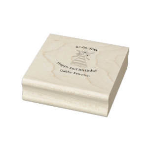 Orange hat 2. Geburtstagskinder retrurieren blumen Gummistempel