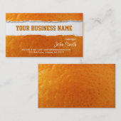 Orange Haut-Beschaffenheits-Visitenkarte Visitenkarte (Vorne/Hinten)