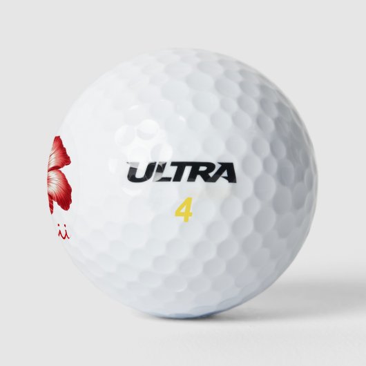 Orange hawaii Hibiskus Golfball (Logo)