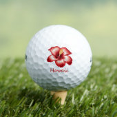Orange hawaii Hibiskus Golfball (Insitu T-Shirt)