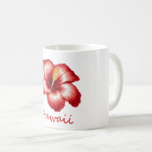Orange hawaii Hibiskus Kaffeetasse (VorderseiteRechts)