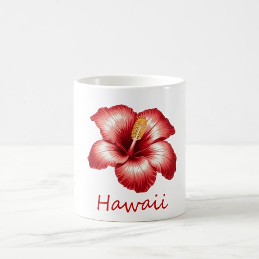 Orange hawaii Hibiskus Kaffeetasse (Mittel)