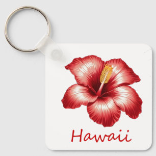 Orange hawaii Hibiskus Schlüsselanhänger