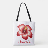 Orange hawaii Hibiskus Tasche (Rückseite)
